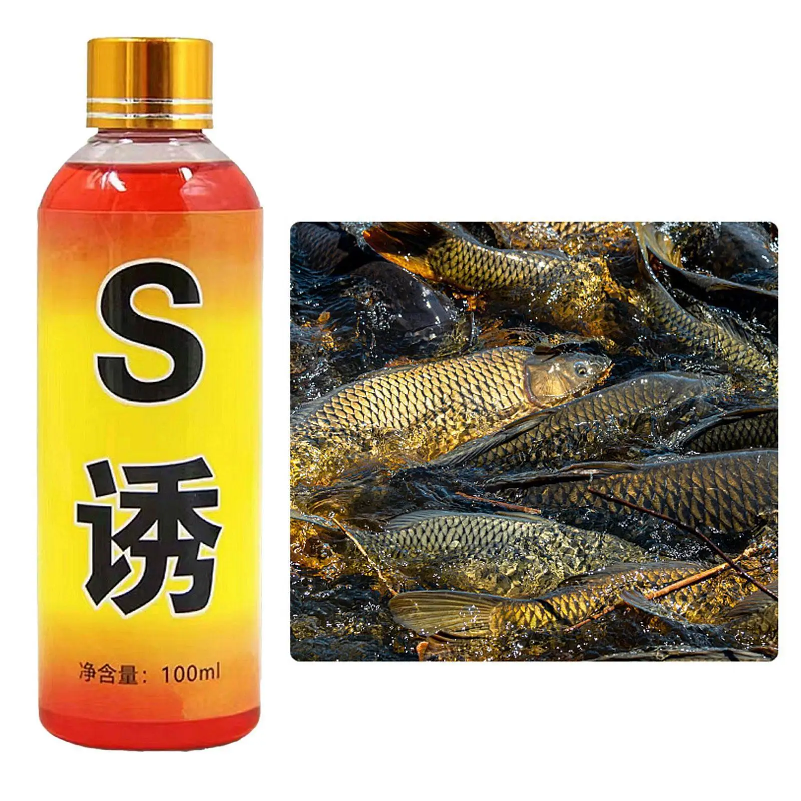 

60/100ml Fishing Baits Attractants Lures Liquid Attractant Natural Scent Drag For Sea River Freshwater Effective Attract Fi W5T9