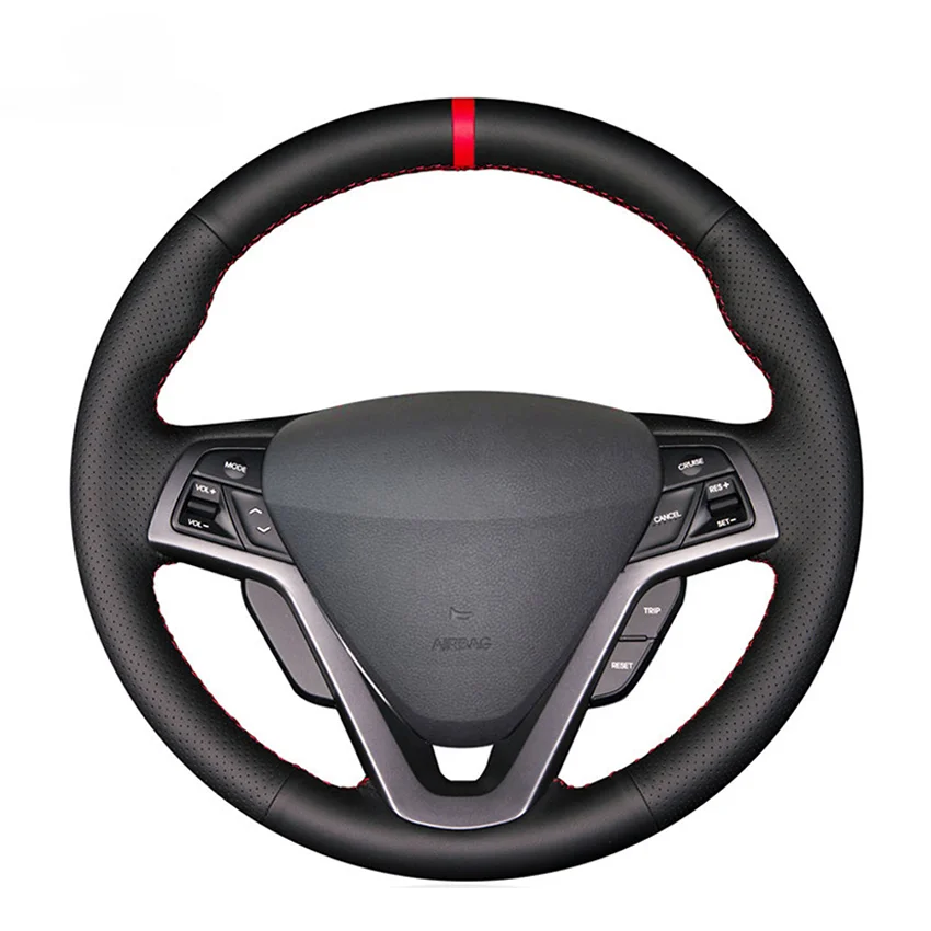 Черный, искусственная кожа, красный маркер, не скользит, фотосессия для Hyundai Veloster 2011 2013 2012 2014 2015 2016 2017