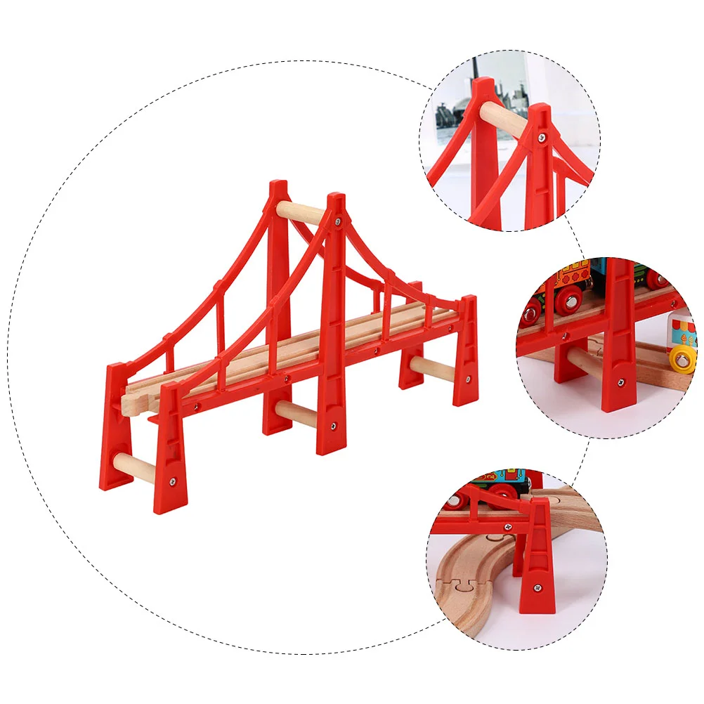 Рельсовый мост деревянная приподнятая игрушка модель опередачи игрушки треки