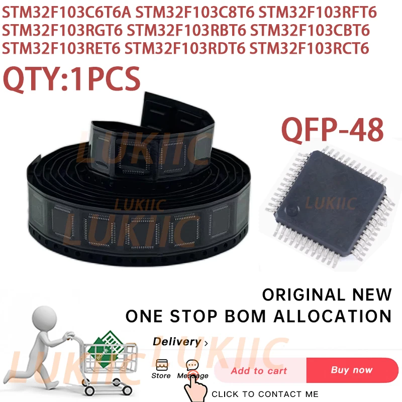 STM32F103C6T6A C4T6A STM32F103C8T6 STM32F103CBT6 STM32F103VET6 STM32F103RBT6 STM32F103 RET6 RCT6 RDT6 RFT6 RGT6 V8T6 VBT6 VCT6