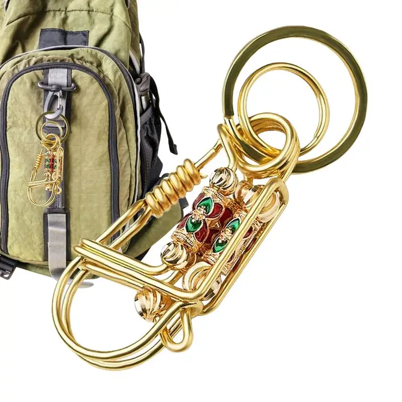 

3D Brass Keychain 3D Brass Model Key Ring Luxurious Hung Key Chain Decorations Halloween Gift Key Ring Fob Chain Holder For Men