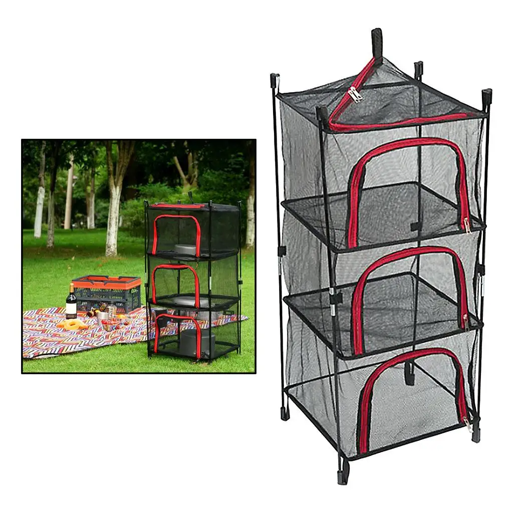 

Multifunctional Dryer Net Dryer 4 Layers Outdoor Hanging Baskets