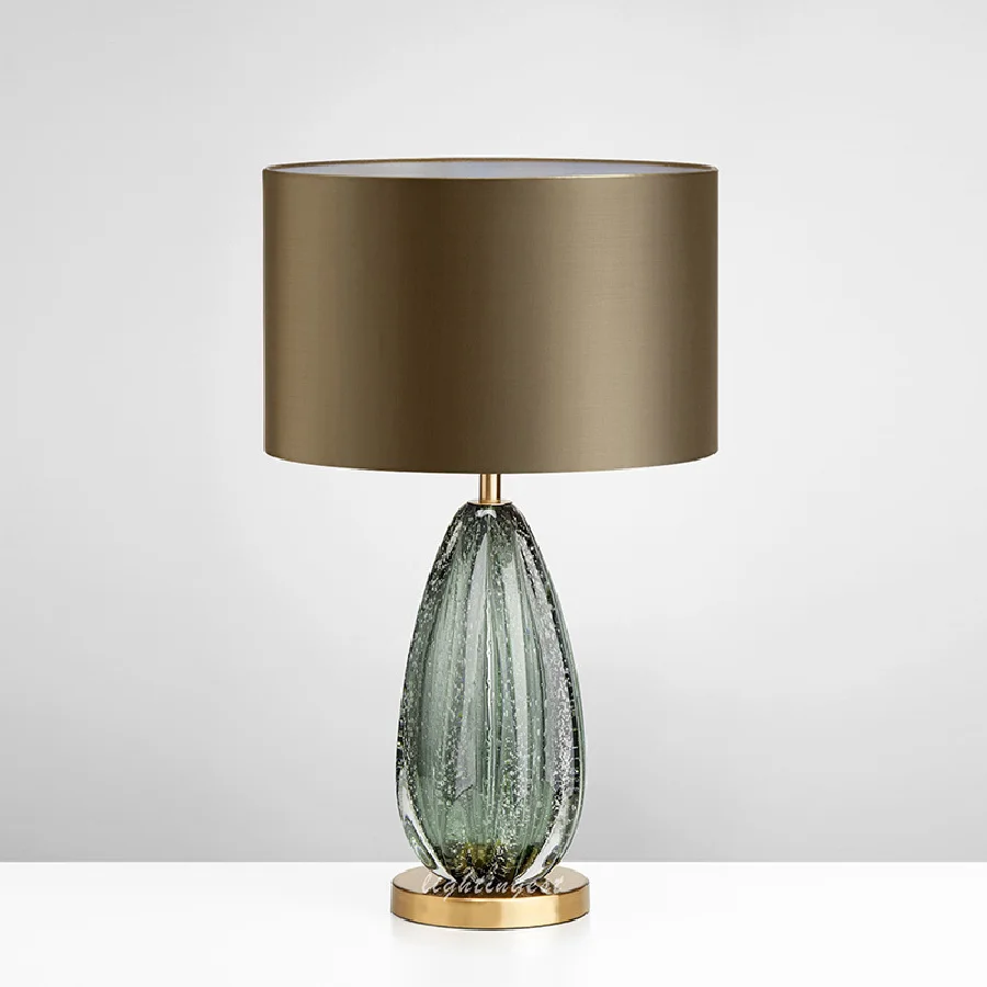 

Простая американская настольная лампа для спальни, глазурованная прикроватная лампа, креативная настольная лампа для кабинета, гостиной