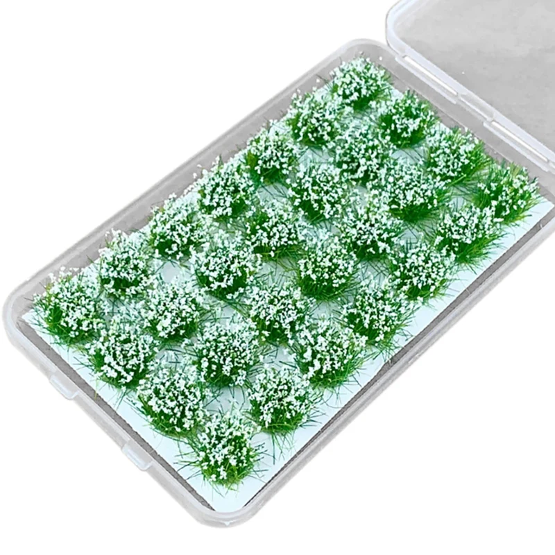 

28 PCS 1 Box Vegetation Green Leaf Flower Cluster Model Model Train DIY Material Material Table Scene Sand Toy