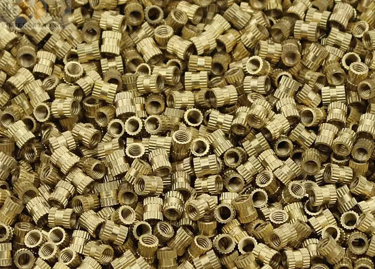 

100pcs M2 M2.5 M3 Copper Inserts Brass Double Pass Knurl Nut Embedded Fastener