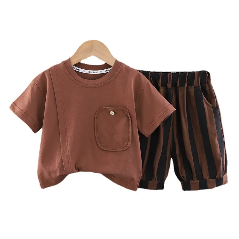 

New Summer Children Outfits Baby Boys Clothes Suit Girls Casual T-Shirt Shorts 2Pcs/Sets Toddler Costume Infant Kids Tracksuits