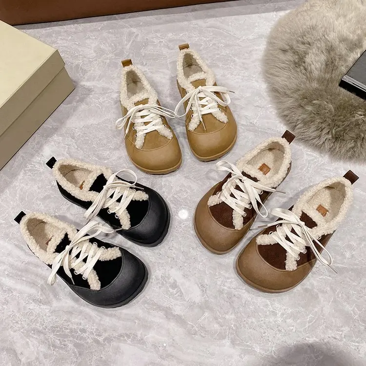 

Женские туфли на массивной платформе, черные дышащие осенние модные туфли, подходящая ко всему винтажная Повседневная дизайнерская женская обувь на шнуровке