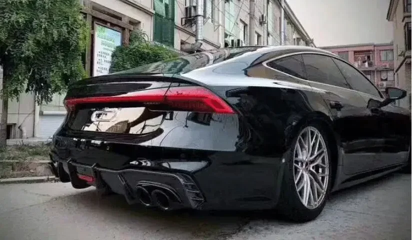 Диффузор заднего бампера для Audi A7 S7 SLINE RS7 2019 2020 2021 2022 спойлер на дверь багажника из