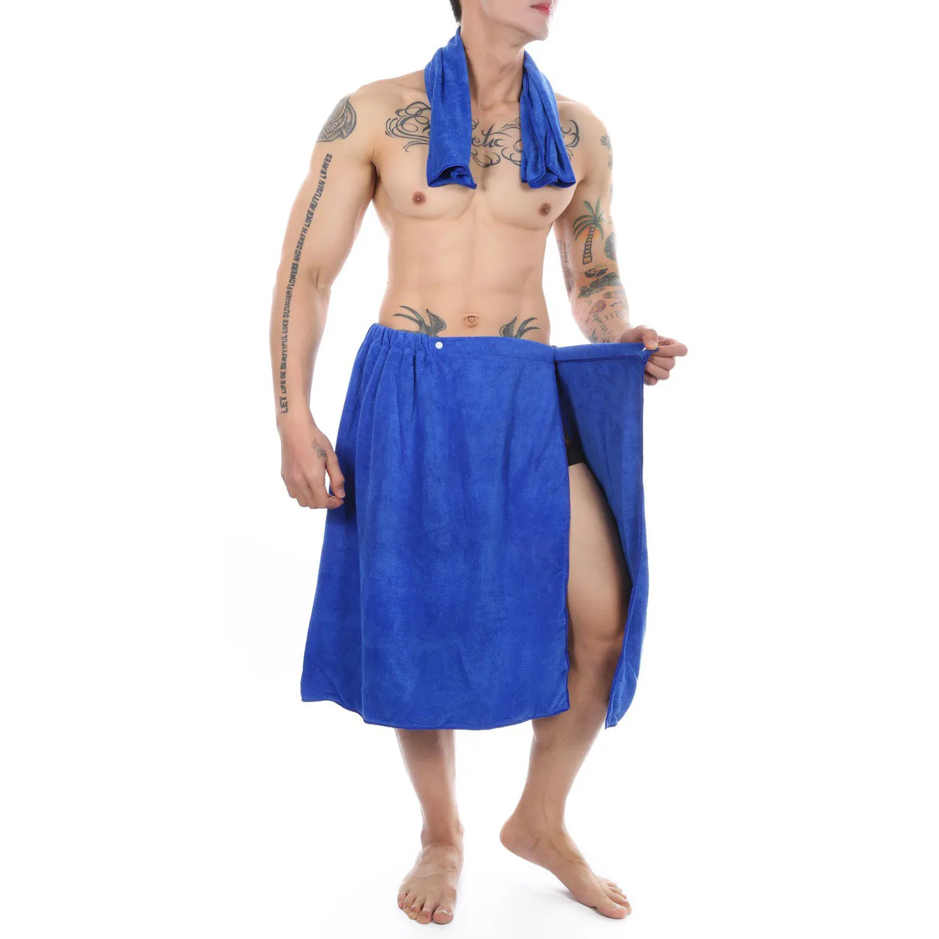 Soft Man Wearable Bath Towel With Pocket Soft Mircofiber Magic Swimming Beach Towel Blanket Toalla De Playa 70*140cm