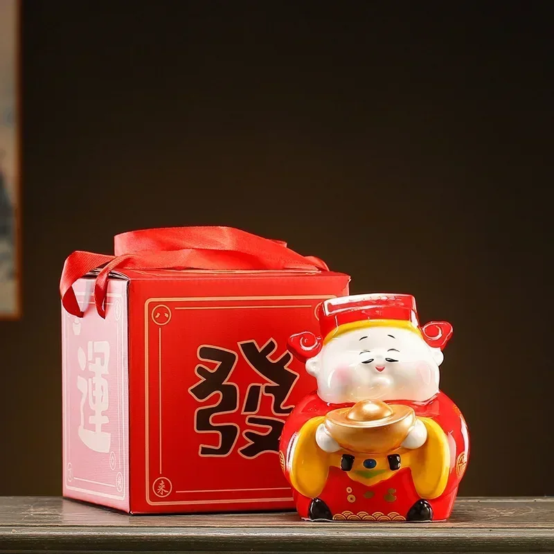 Копилка из керамики Бог богатства сопровождающий подарок на день рождения в