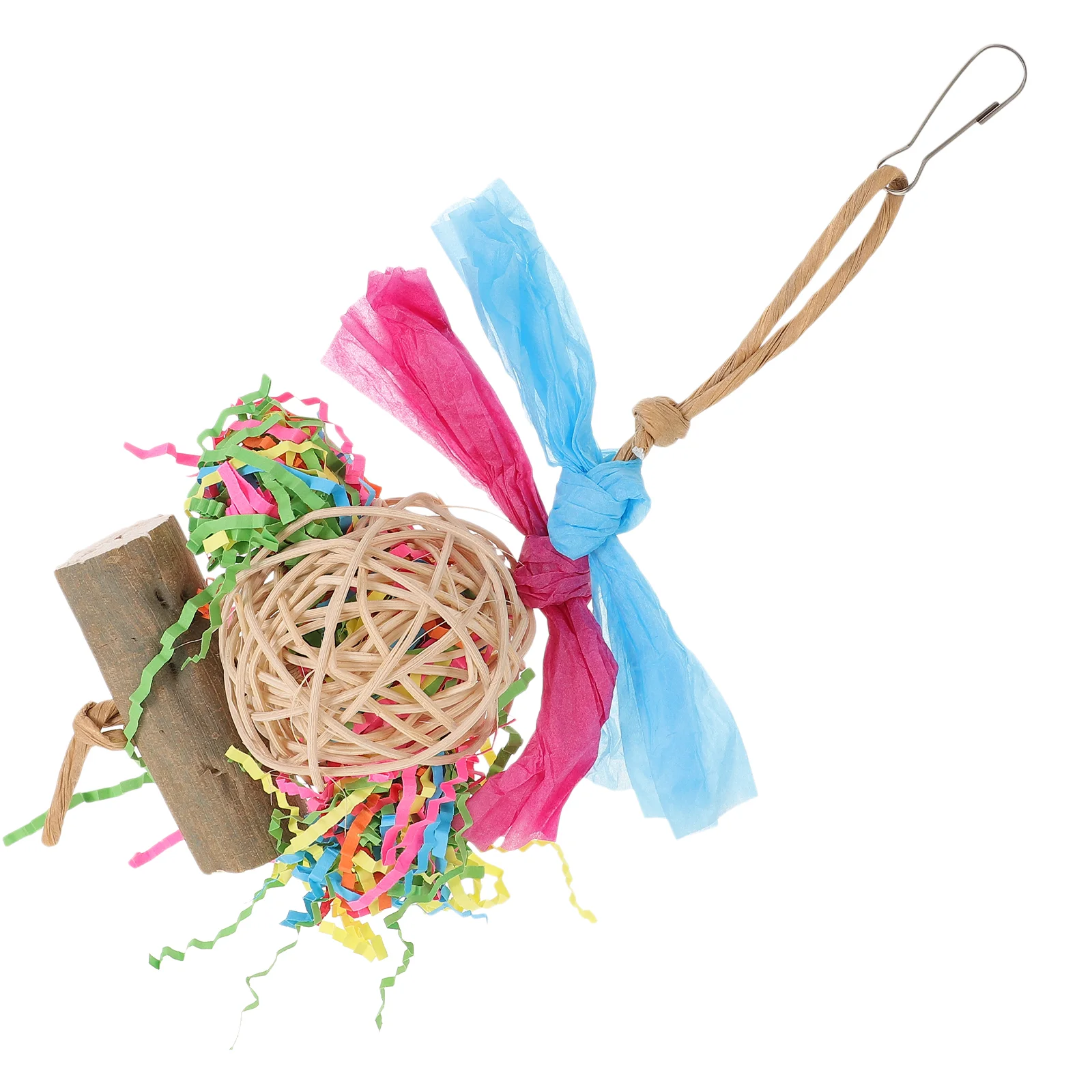 

Bird Swing Parrot Chewing Toys Long Tail Parrots Hanging Cage Shredding Wooden Foraging