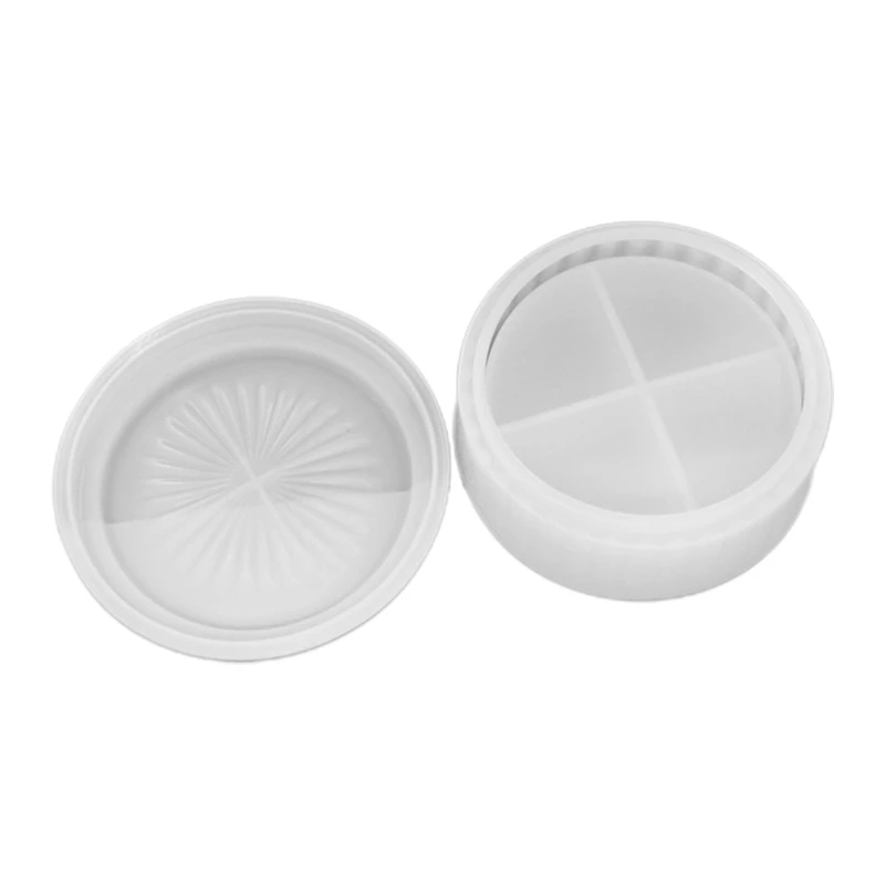 

Multi-Layer Storage Box Silicone Mold with Lid Stackable Round Tray Mold Jar Epoxy Casting Mold DIY Trinket Container