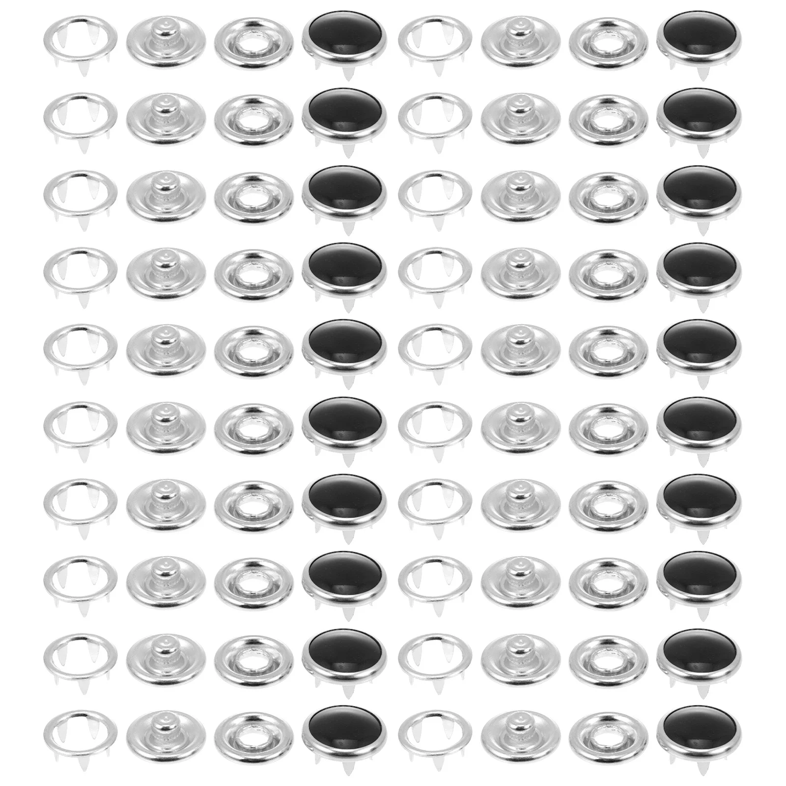 

50 Sets Sewing Snap Buttons Metal Snaps Decorative Crafts Fastener Jeans Bag Deoration Press Stud Tiny Small