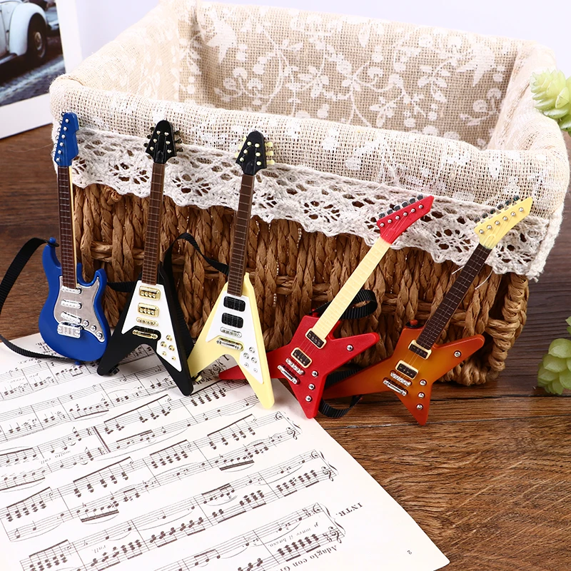 

1:12 Dollhouse Miniature Music Guitar Musical Instrument Model Furniture Scene Toy Doll House Decor Dollhouse Accessories