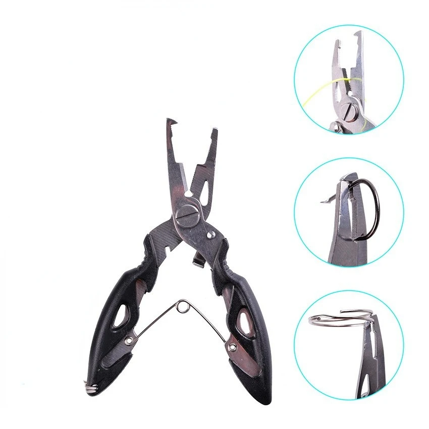 

Fishing Pliers Multifunction Fish Line Cutter Scissors Grip Fishing Tackle Gear Mini Fish Hook Remover Braid Set Fish Tongs Tool