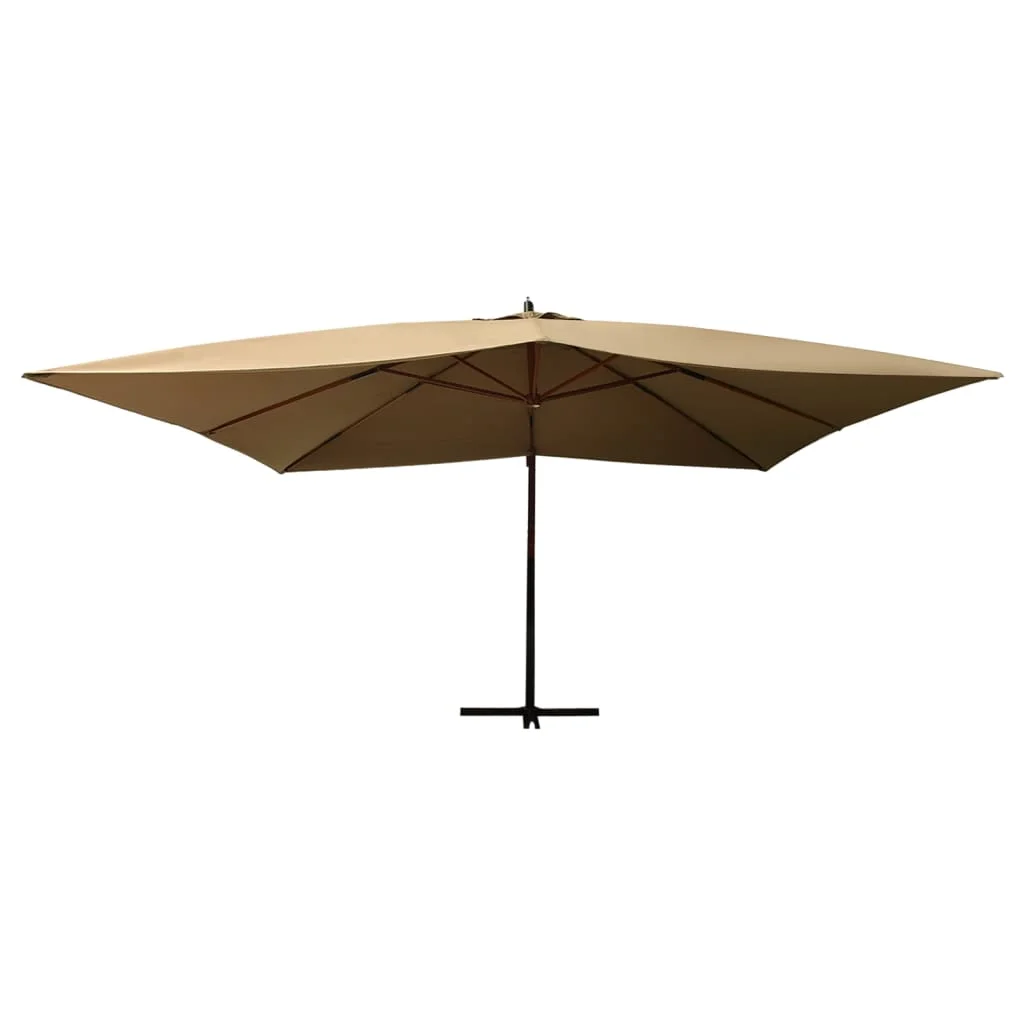 Cantilever Parasol With Wooden Mast 400x300 Cm Taupe, Outdoor Shade Veil,  Balcony Garden Parasol Net, Summer Uv Shelter, Car Awning - Shade Sails &  Nets - AliExpress