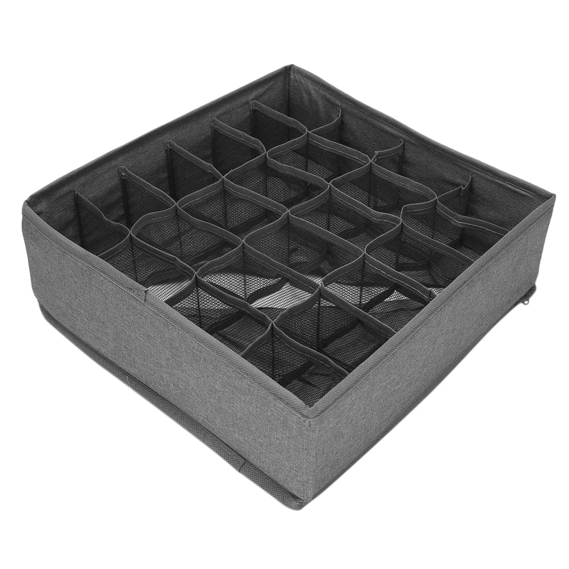 

3 Pcs Socks Drawer Storage Divider Underwear Storage Box, 24 Compartments Foldable Wardrobe Storage Box