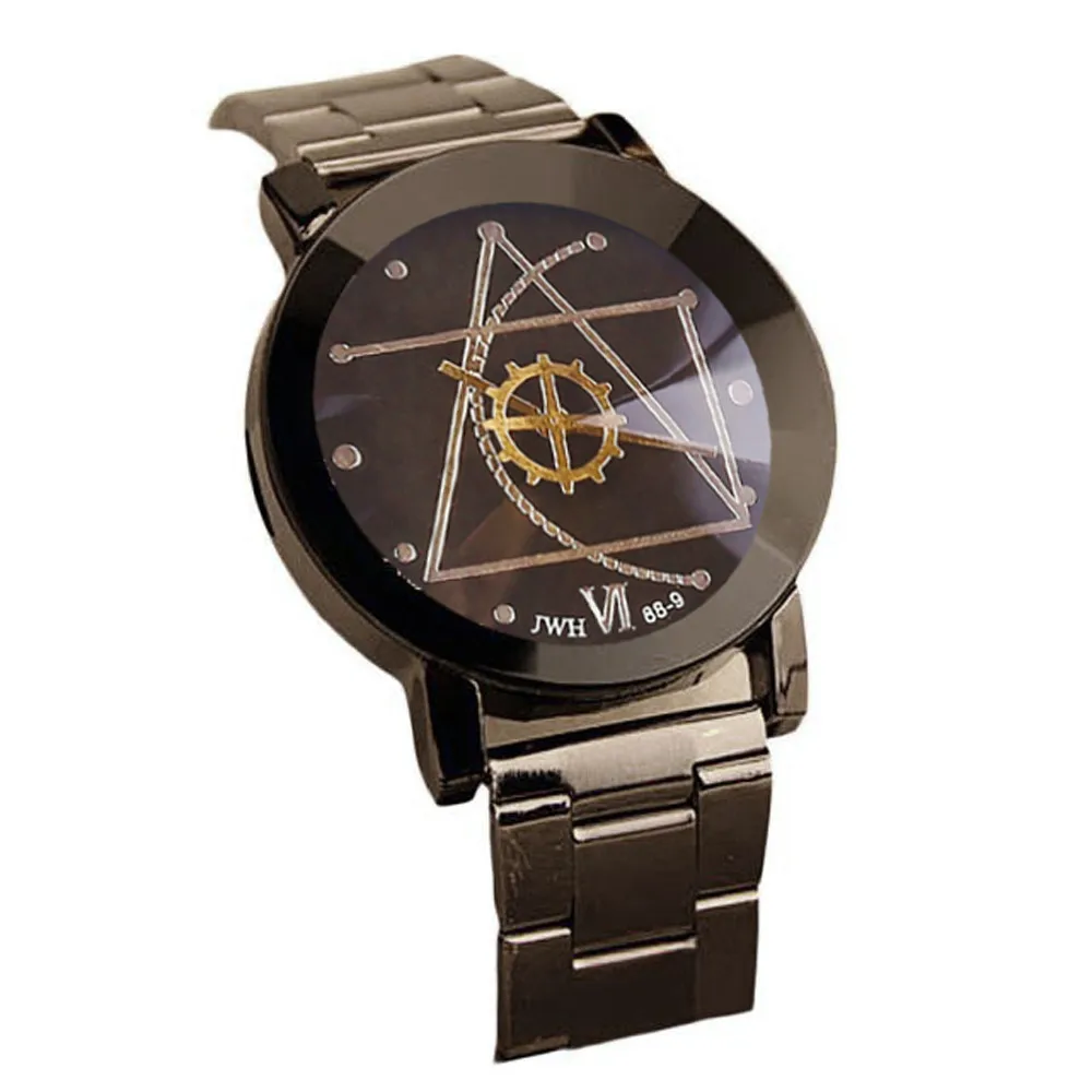 

Fashion Watch Stainless Steel Man Quartz Analog Wrist Watch Student Couple Stylish Spire Glass Belt Quartz Watch erkek kol saati