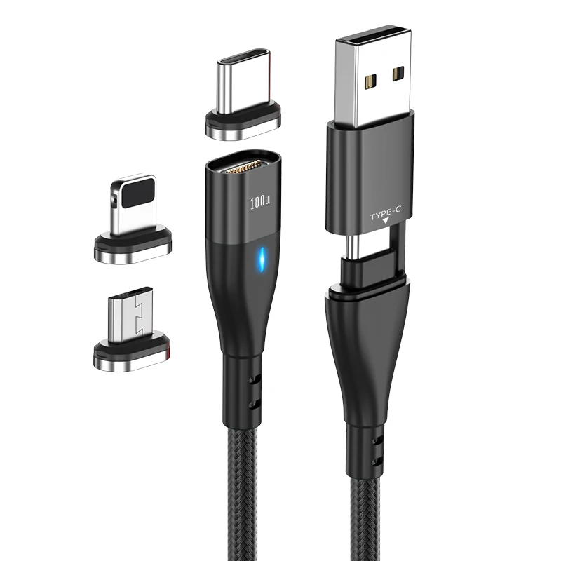 

Магнитный зарядный кабель 3 в 1, USB Type-C, 100 Вт