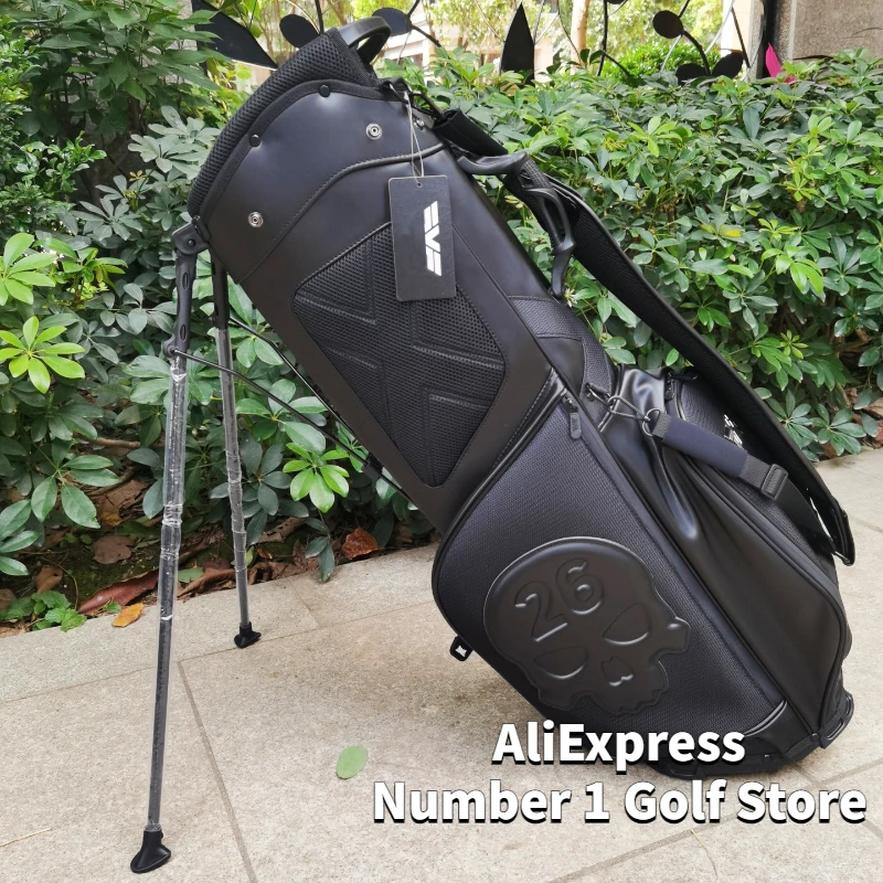 2023 New Golf Bag Skull 26 Black Golf stand Bag Package Boston Men Golf Pack Bag Outdoor Travel Sports Band Bag