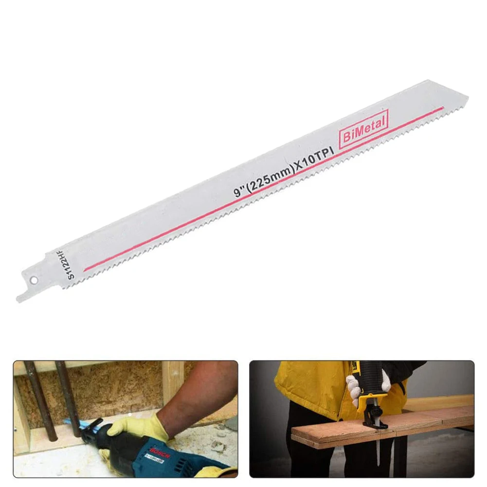 S1122HF 9'' Reciprocating Saw Blade 10TPI Bimetal 225mm Cutting Wood Jig Saw Blade Woodworking