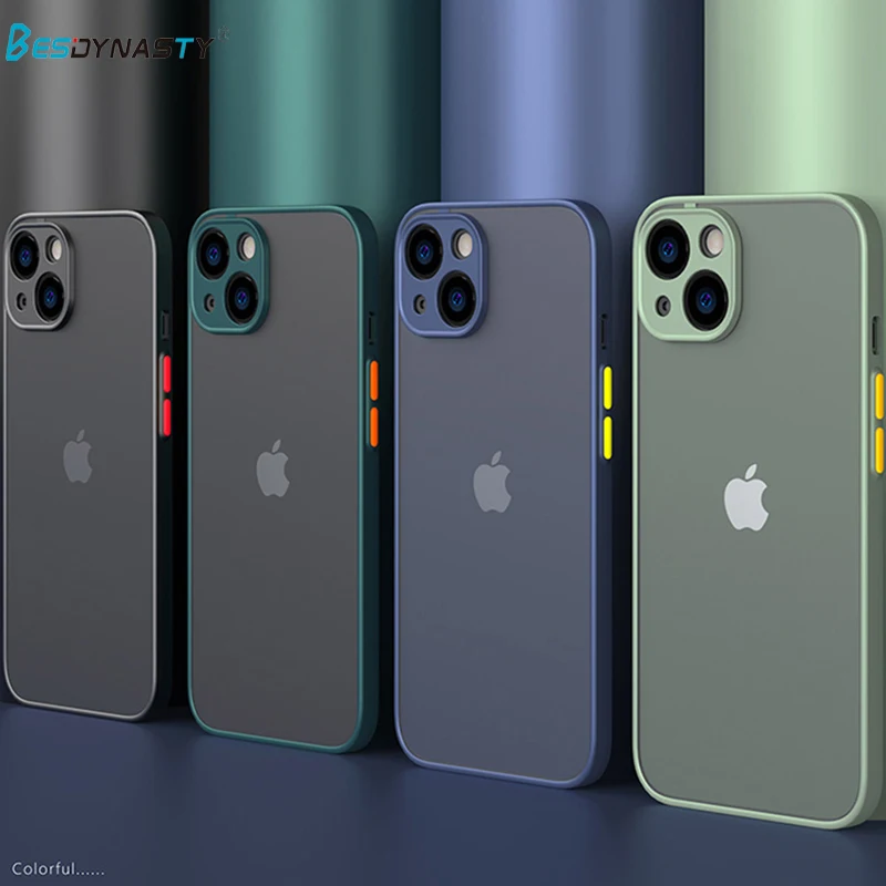 

BESD Phone PC Protective Phone Case For iPhone 11 Pro Max Contrast Color Frame Matte funda iphone 11 pro cover Transparent Plain