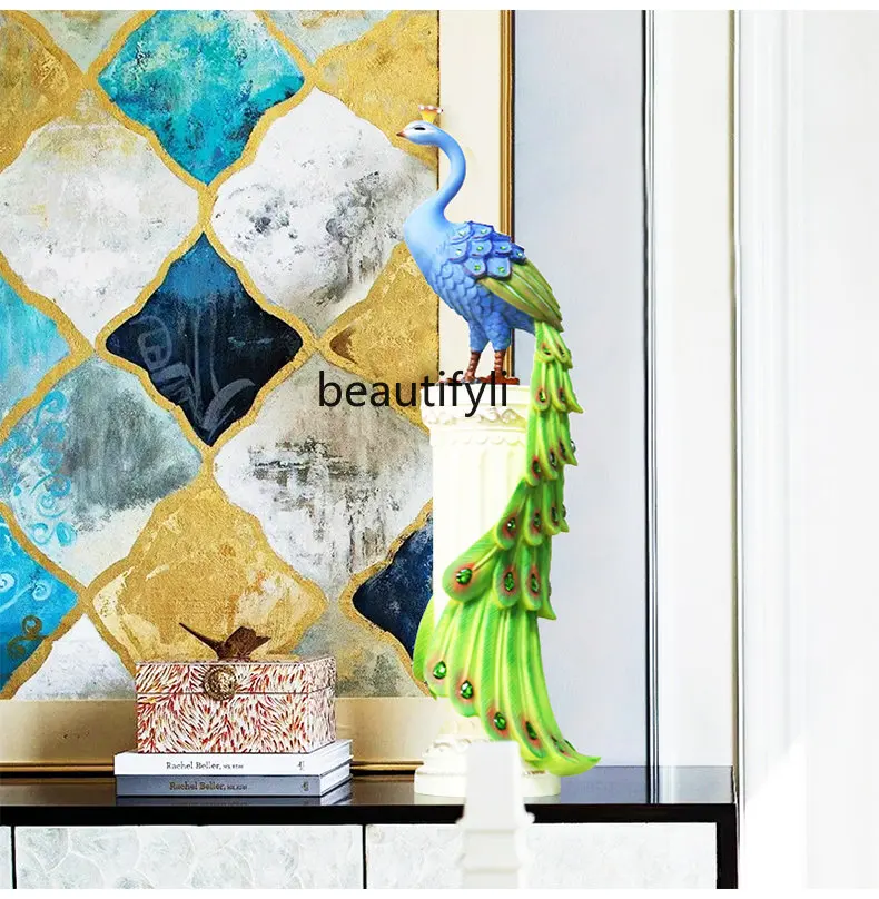 Настольное украшение zqв Европейском стиле имитация павлина Феникса для дома