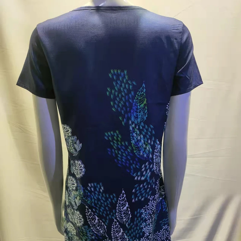 Женское винтажное платье до колена повседневное свободное элегантное с принтом