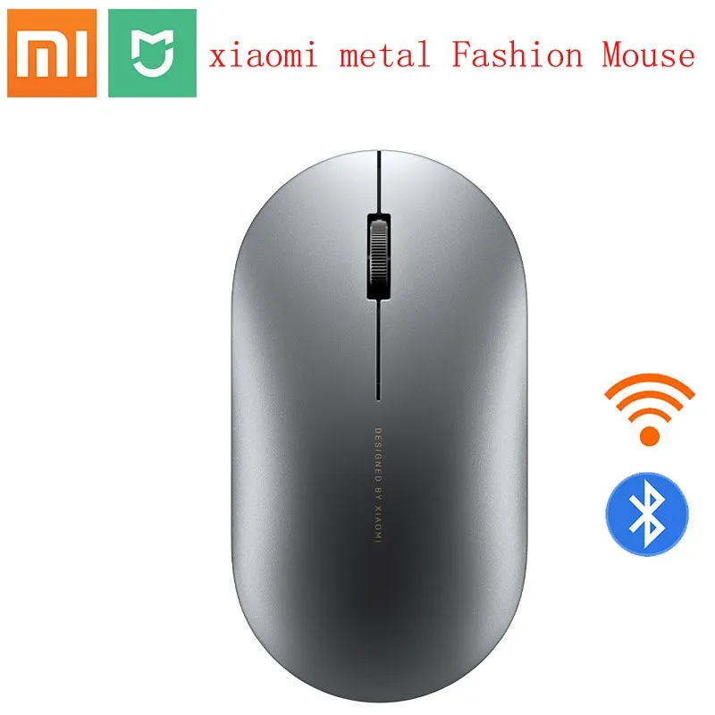 

Xiaomi Mijia Wireless Mouse Fashion Bluetooth Mouse Game Mouses 1000dpi 2.4GHz WiFi link Optical Mouse Mini Metal fashion Mouse