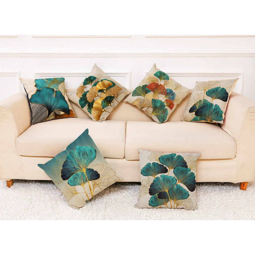 2022 New  Art Deco Painting Linen Pillowcase Pillow Cases Cushion Cover Office Throw Pillowcase Housse De Coussin For Car Sofa