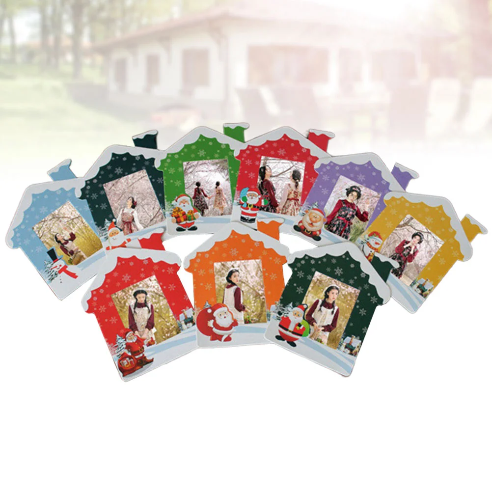 

Pcs Wall Picture Frame Christmas Photo Booth Props Christmas Photo Frame Garland Christmas Hanging Picture Frames