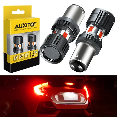 2 шт. AUXITO P21/5W BAY15D Светодиодная лампа 1157 Красные светодиодные стоп-сигналы Canbus без ошибок Автомобильные задние фонари Дневные ходовые огни DRL 12 В 28,8 Вт
