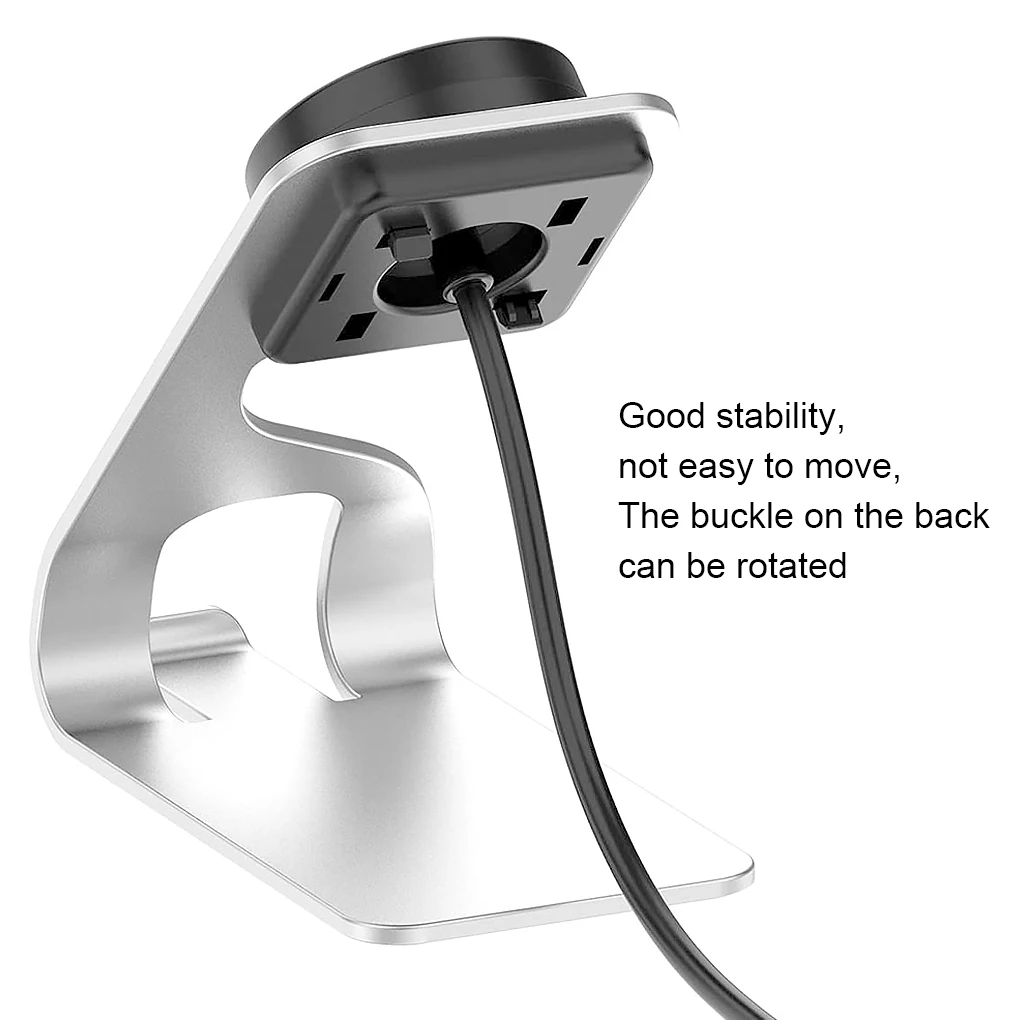 portable charger aluminum alloy smartwatch charging dock stand station travel electronics adaptor accessory silver free global shipping