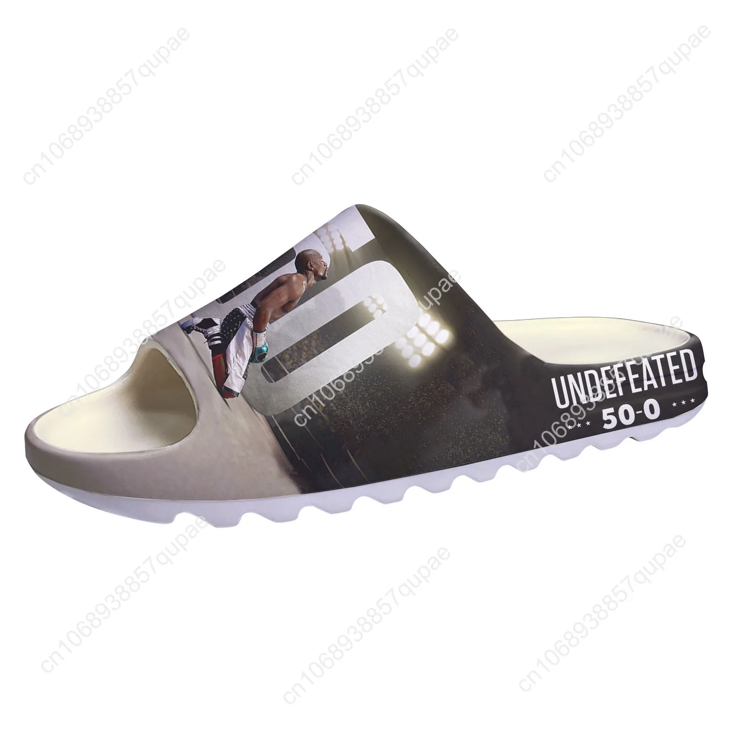 Floyd Mayweather Undefeated Boxing Champ Тапочки на мягкой подошве Домашние сабо заказ Step On Water Shoes