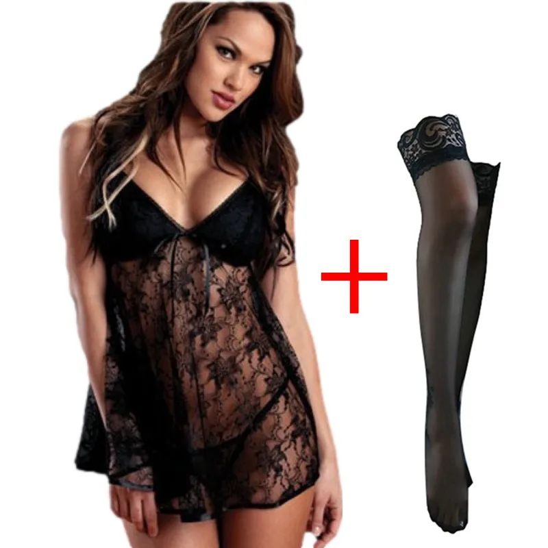 

Женское кружевное нижнее белье, сексуальная ночная рубашка, Лоскутная тонкая Пижама на бретельках, прозрачная Экзотическая одежда с нагруд...