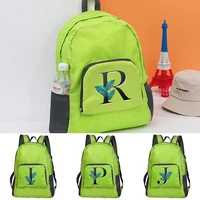 lightweight folding backpack repellent bag for women men cycling camping climbing hiking leaf letter print traveling backpacks