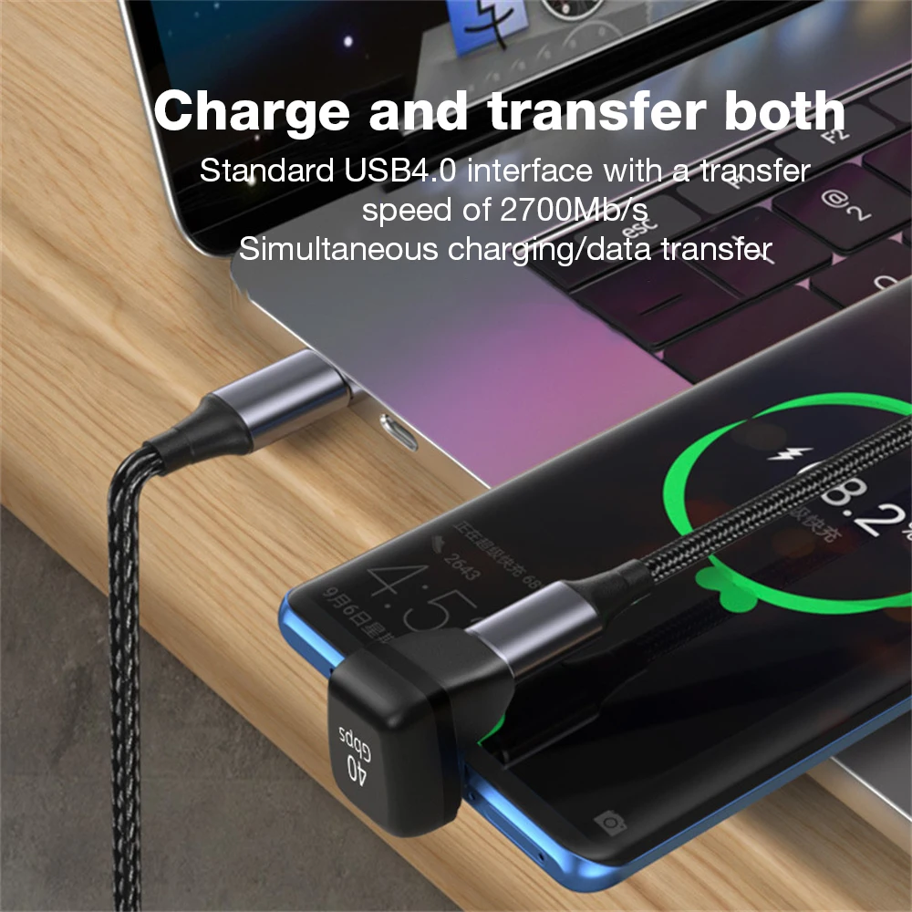 

Multifunctional Data Sync Converter 100w 40gbps Charging Adapters Fast Charging Type-c U-shape Adapter Office Accessories