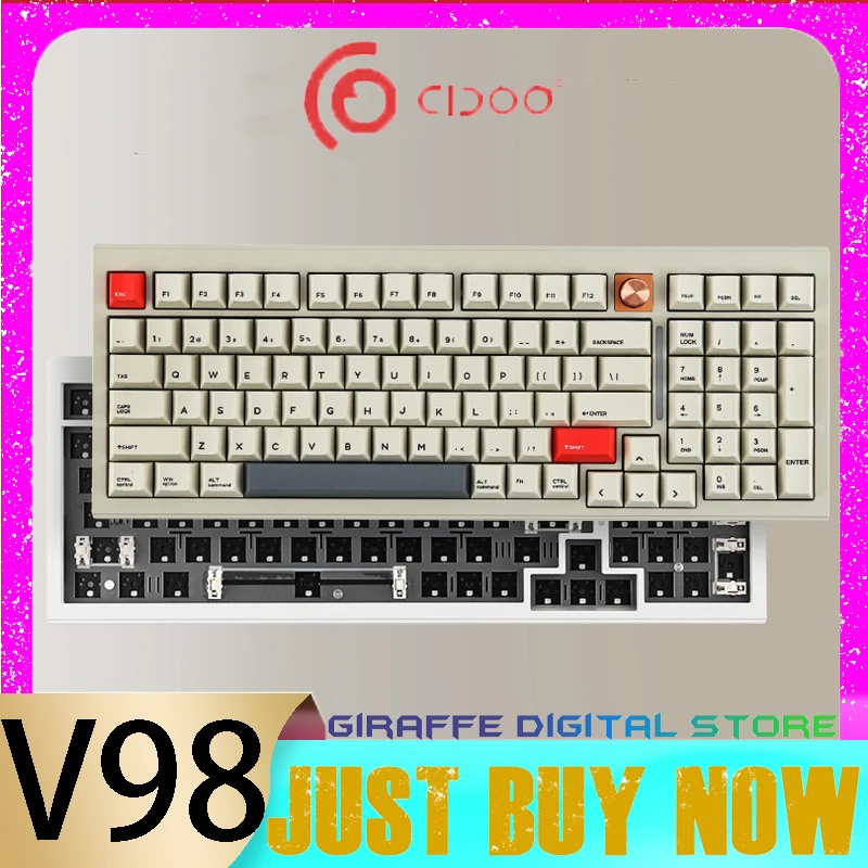 Механическая клавиатура Cidoo V98 многофункциональная беспроводная игровая из