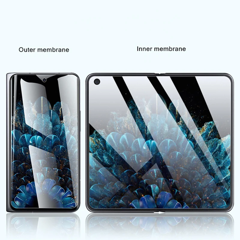 Фото Матовая гидрогелевая пленка 3 в 1 для OPPO Find N5 N6, прозрачная, из мягкого ТПУ, защита от отпечатков пальцев №4