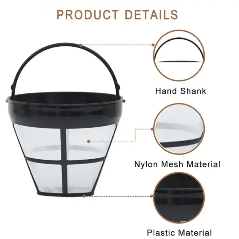 Многоразовый нейлоновый фильтр для кофе с ручкой