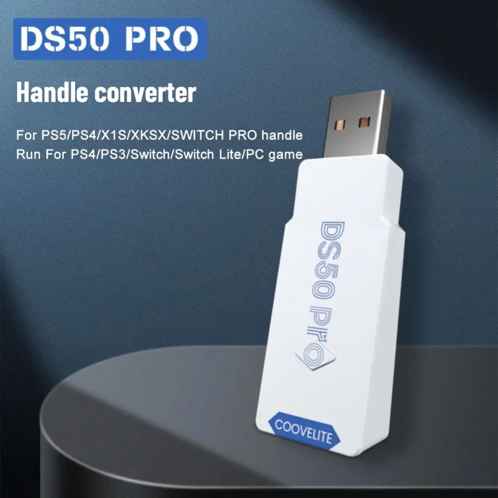 

DS50 Pro Converter Mini Adapter For PS5-PS4-XlS-NS Pro Controller To Connect To For PS4-PS3-Switch-Lite/PC Game Consoles