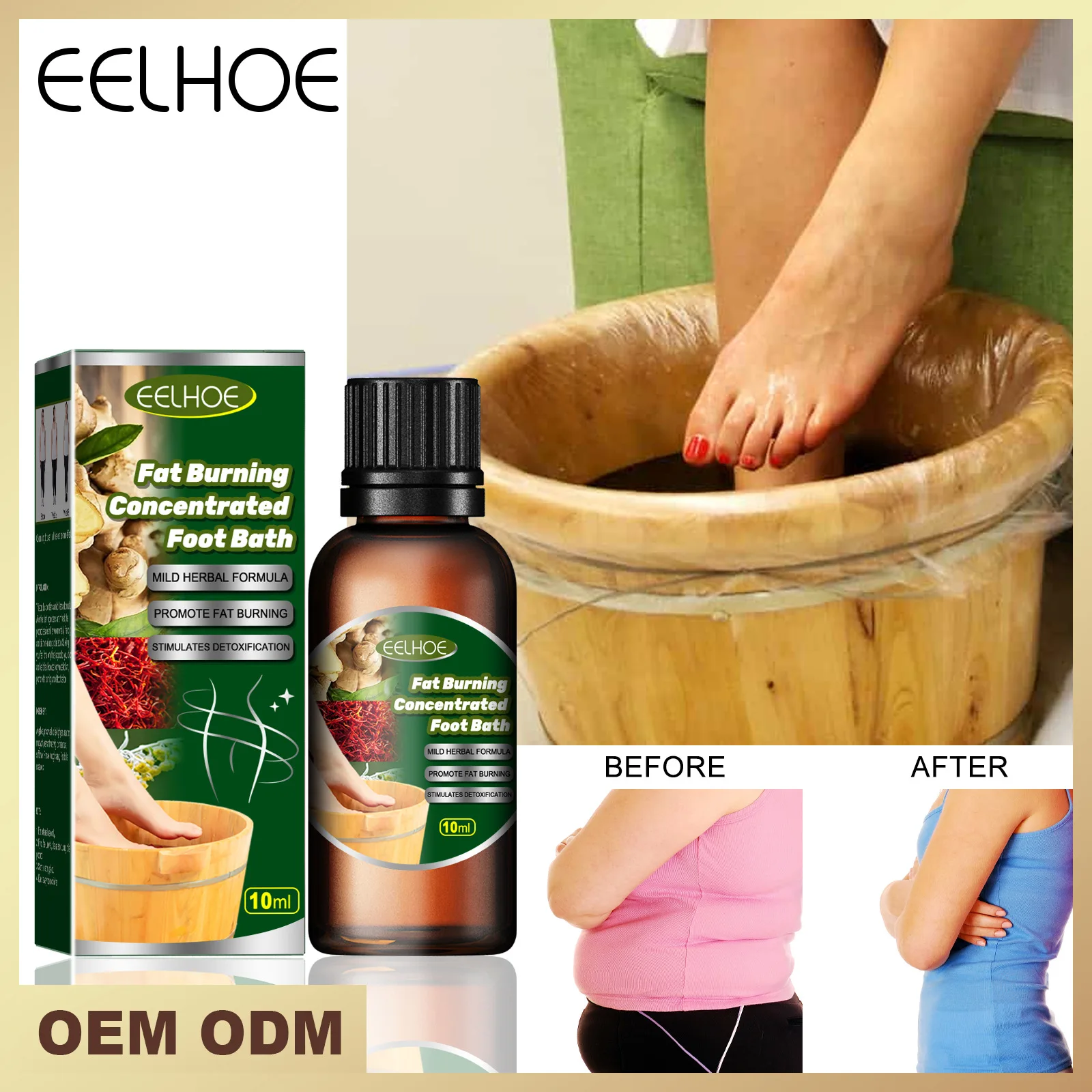 

Fat Burning Condensed Foot Bath Slimming Detoxification Dredge Lymphoid Herbal Foot Essential Oil Relieve Fatigue Body Care 10ML
