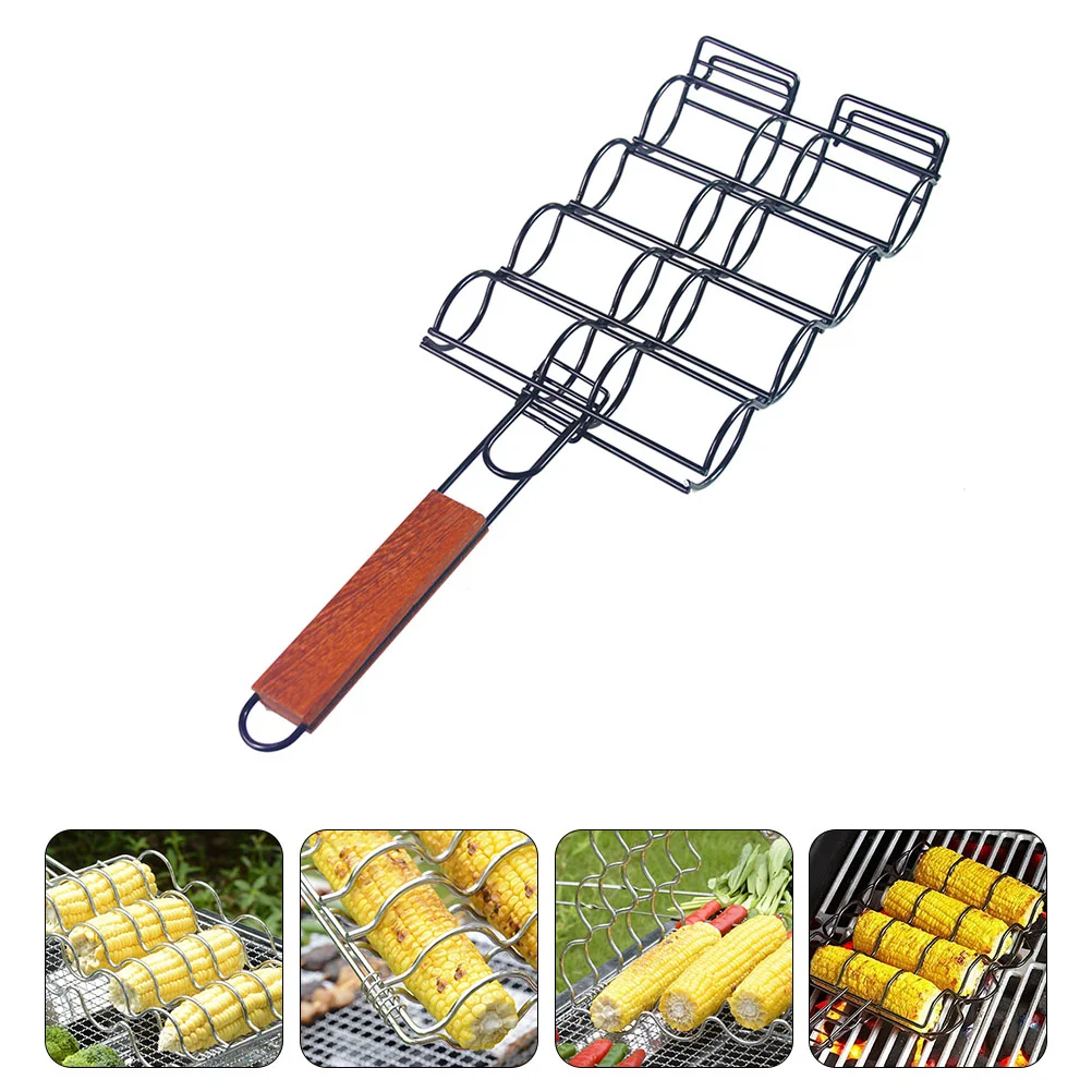 

Foldable Basket Bbq Corn Holder Bbq Corn Cob Holder Fish Grilling Basket Vegetable Grill Rack Corn Picks Holders