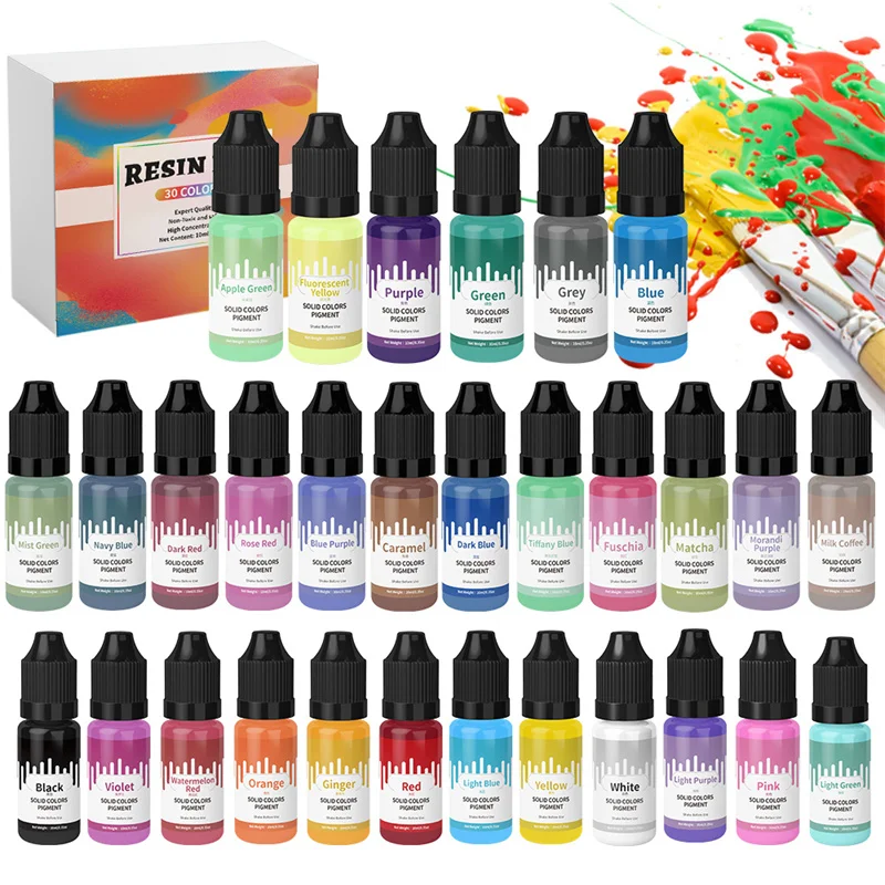 Пигменты из смолы для свечей 10 мл/бутылка 30 цветов