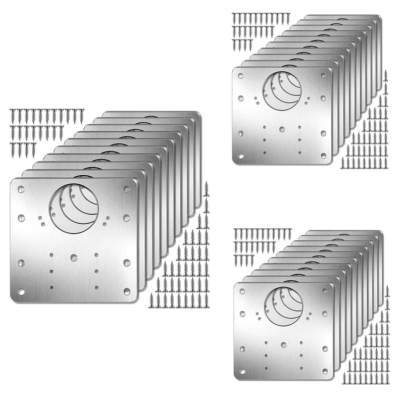 

30 шт., набор пластин для ремонта петель шкафа, кухонный шкаф, дверные петли, Монтажная пластина с отверстиями, плоские штативы