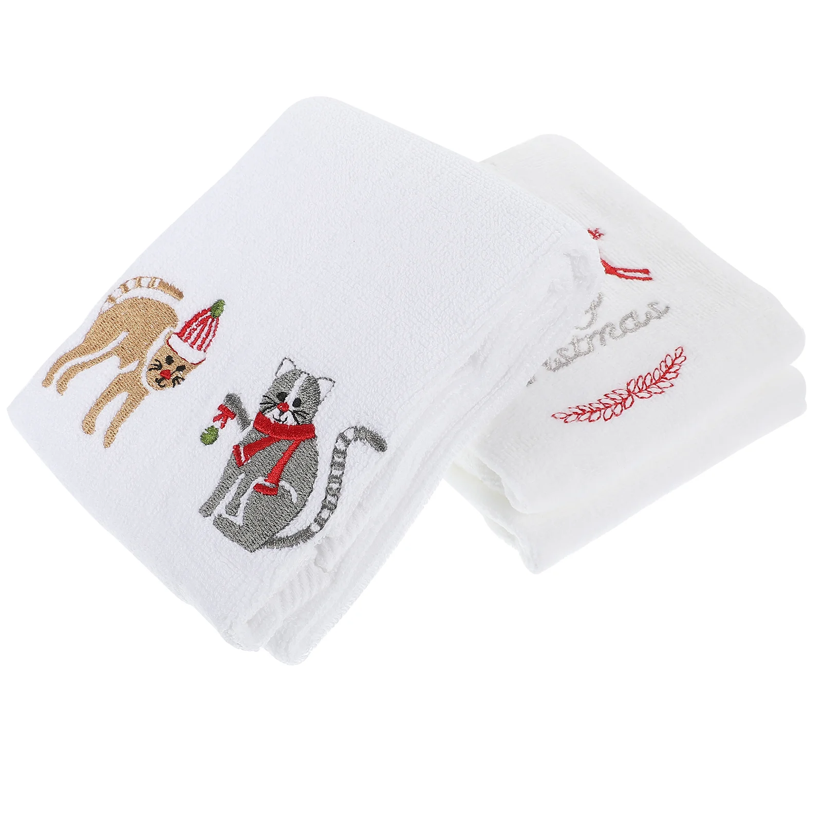 

2 Pcs Cleaning Cloths Multi-function Towels Cutlery Washing Cotton The Cat Dish Tea For Kitchen