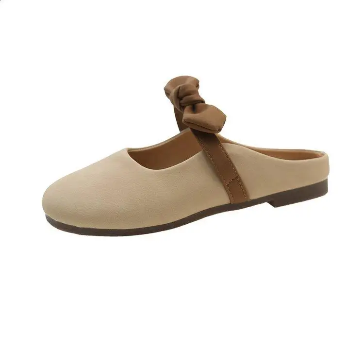 Шлепанцы женские резиновые плоская подошва с бантом-бабочкой роскошные