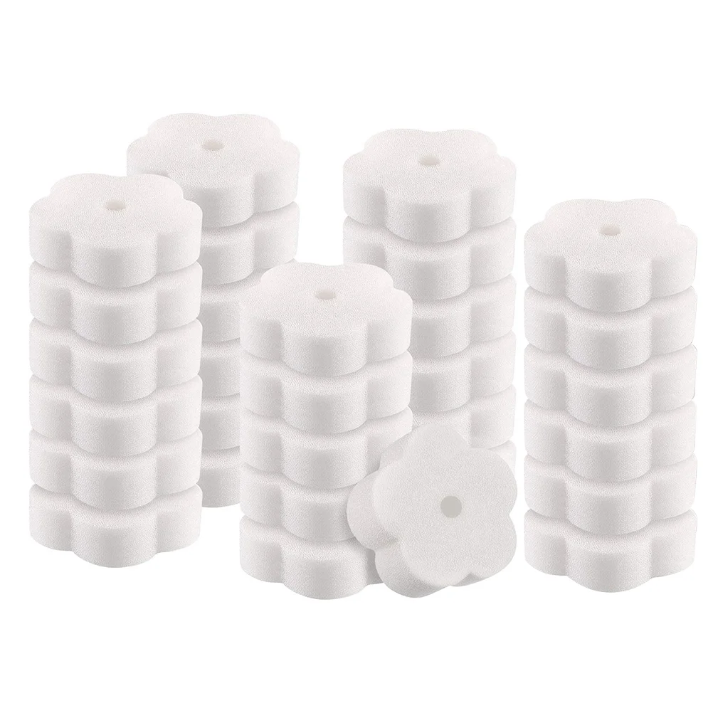 

30 Pcs Kids Swimming Pool Filter Sponge Bathtub Filtering Filters White Oil Absorbing Child Sand