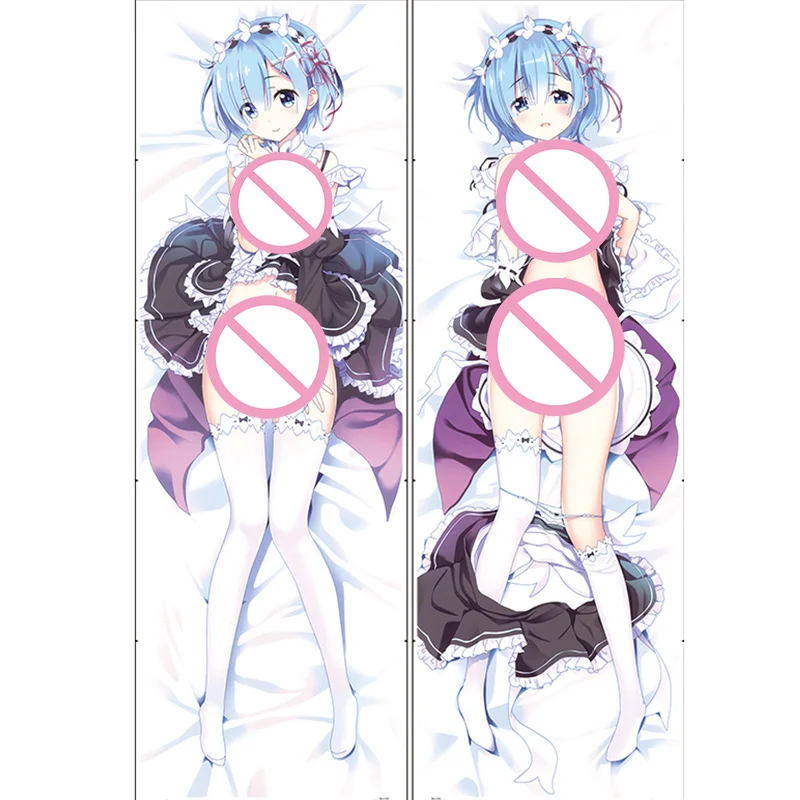 

Re:zero-наволочка для косплея Rem Dakimakura, наволочка с двойным лицом, мультяшный рисунок, подарок на Рождество, Otaku