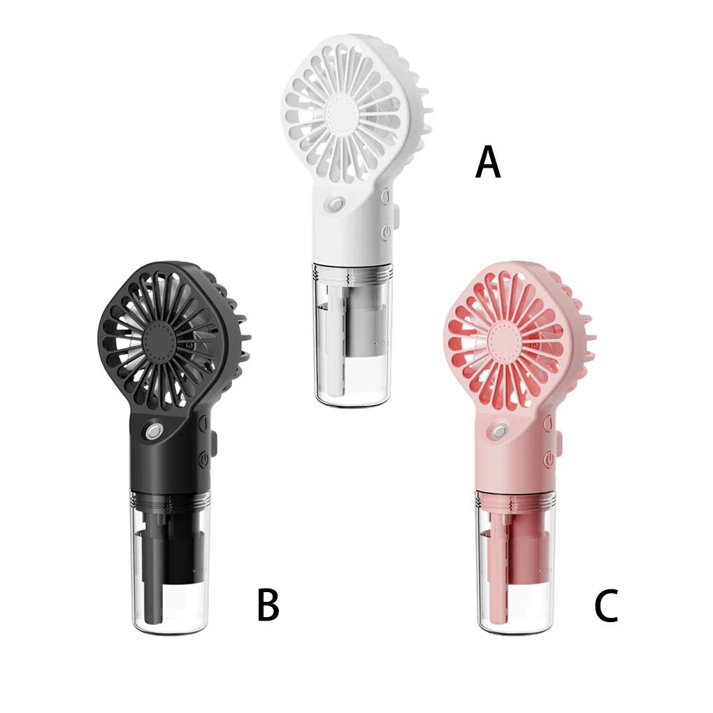 

ABS PP Portable Fan Adjustable Replacement Unisex Quiet Running Handheld Battery Powered Type-C Interface Humidifier